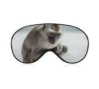 Monkey on the Ground - Máscara para dormir para mujeres y hombres, cubierta de ojos con correa ajustable, suave, transpirable, máscara opaca antideslizante, esencial para dormir profundo