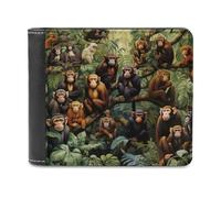 Monkey On The Tree - Cartera plegable con múltiples ranuras para tarjetas para hombres y mujeres, Estilo:, Talla única, MHXYZHW