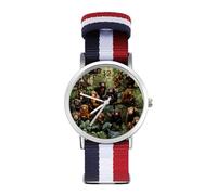 Monkey On The Tree - Reloj de pulsera de cuarzo personalizado con números arábigos con correa ajustable para hombres y mujeres, Estilo:, regular, MHXYZHW