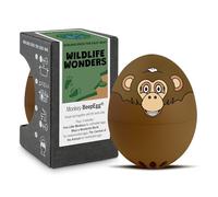 Monkey PiepEi - Temporizador de huevos cantantes para cocinar con - Olla de huevos para 3 niveles de dureza - Regalo de mono - Huevo divertido - Temporizador de huevos musicales - Brainstream, 5,1 x