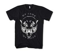 Monkey Print Camiseta Hombre My Land My Rules Lobo - Negro, 4XL
