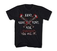 Monkey Print Camiseta Hombre Walking, Dead Eeny Meeny Miny Moe. You Are It ! Negan - Negro, XL