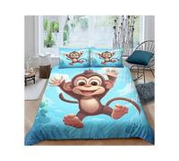 Monkey Printed Duvet Cover Set 3 Piece Unique Design Microfiber One-sided Quilt Covers Hypoallergenic Bedding Sets Double King Super King Si