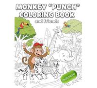 Monkey Punch Active Coloring Book for Kids: 40 Coloring Pages | Fun Monkey Adventures | Animal Activity Coloring Book for Creativity and Relaxation
