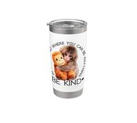 Monkey Punch en el mundo donde puedes ser cualquier cosa Sé amable Vaso térmico de acero inoxidable de doble pared