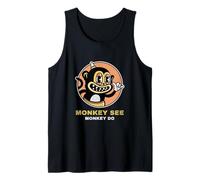 Monkey See Monkey Do (declaración divertida y gráfico de monos) Camiseta sin Mangas