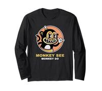 Monkey See Monkey Do (declaración divertida y gráfico de monos) Manga Larga