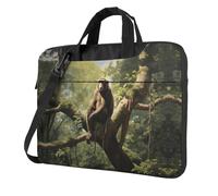 Monkey sitting on a tree - Bolso bandolera multifuncional para ordenador portátil, 14.96 pulgadas de largo, maletín de hombro