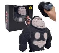 Monkey Toy, Funny Stretch Gorilla Toy, Decompress and Squeeze Stress Toy, Stress Relief Toy, (Monkey), Juguete de Gorila para Reducir el estrés para niños y Adultos -Black