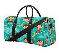 Monkey with Banana - Bolsa de viaje para mujeres, hombres, niños, niñas, niños, mono, 22.7 L, bolsa de fin de semana, bolsa de hombro, bolsa de equipaje para deportes, gimnasio, viajes, color, 22.7 L,
