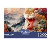 Monkey with Colorful Clouds 1000 Pcs Ökopapier Puzzle Mythical Monkey King Stressabbau Familienspiel Puzzles Als Geburtstagsgeschenke 38x26cm/1000pcs