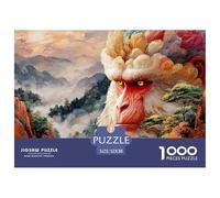Monkey with Colorful Clouds 1000 Stück Stabiler Karton Puzzle Mythical Monkey King Lebendige Bilder Kreatives Spiel Puzzles Als Wohnaccessoires 52x38cm/1000pcs
