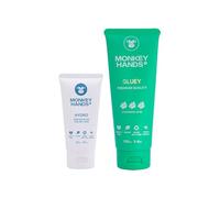 Monkeyhands Combo: Potenciador de agarre y protector de piel para manos secas "Hydro" 50 ml + Gel de Adherencia Fuerte "Sticky" 100 ml - Ideal para Pole Dance, Calistenia, Parkour