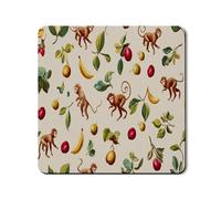 Monkeys and Fruits - Alfombrilla protectora superior para lavadora y secadora, diseño de selva tropical, fundas antipolvo para lavadora, de goma antideslizante, impermeable, para lavadora, 24 x 24