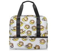 Monkeys Banana - Bolsa deportiva para mujeres, hombres, niños y niñas, 21 L, bolsa de viaje separada para viajes, gimnasio, yoga, color, Big, Organizador de bolsas
