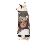 Monkeys in The Snow - Sudadera con capucha para perros pequeños, suaves y transpirables, ropa para mascotas pequeñas