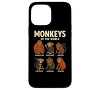 Monkeys of The World Camiseta Linda Especies de Primates Carcasa para iPhone 13 Pro MAX
