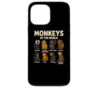 Monkeys of The World Camiseta Linda Especies de Primates Carcasa para iPhone 13 Pro MAX