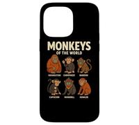 Monkeys of The World Camiseta Linda Especies de Primates Carcasa para iPhone 14 Pro MAX
