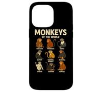 Monkeys of The World Camiseta Linda Especies de Primates Carcasa para iPhone 14 Pro MAX