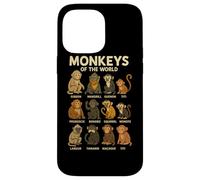 Monkeys of The World Camiseta Linda Especies de Primates Carcasa para iPhone 14 Pro MAX