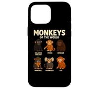Monkeys of The World Camiseta Linda Especies de Primates Carcasa para iPhone 16 Pro MAX