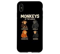 Monkeys of The World Camiseta Linda Especies de Primates Carcasa para iPhone XS MAX