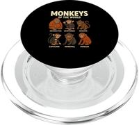 Monkeys of The World Camiseta Linda Especies de Primates PopSockets PopGrip para MagSafe
