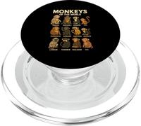 Monkeys of The World Camiseta Linda Especies de Primates PopSockets PopGrip para MagSafe