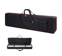 Monkeysell Funda para Teclado de 88 Teclas con 2 Bolsillos - Interior Oxford 600D Duradero, Acolchado de Cobertura Completa para Proteger el Piano Digital