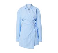 Monki Vestido camisero azul claro / blanco 40 azul claro / blanco