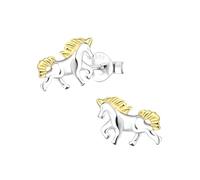 Monkimau Caballos Pendientes, pendientes de botón, joyas para las orejas, de plata de ley 925, para mujeres y niñas, hechos a mano, hipoalergénicos y una pequeña idea para regalo