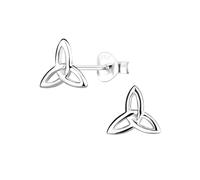 Monkimau Pendientes celtas, pendientes de botón, adornos para las orejas, de plata de ley 925, para mujeres y niñas, hechos a mano, hipoalergénicos y una pequeña idea para regalo
