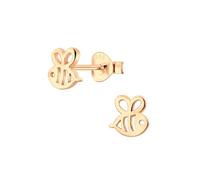 Monkimau Pendientes de abeja, pendientes de botón, joyas para las orejas, de plata de ley 925, para mujeres y niñas, hechos a mano, hipoalergénicos y una pequeña idea para regalo