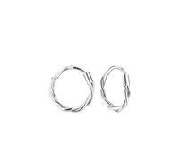 Monkimau Pendientes de aro retorcidos, pendientes de botón, joyas para las orejas, de plata de ley 925, para mujeres y niñas, hechos a mano, hipoalergénicos y una pequeña idea para regalo