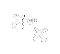 Monkimau Pendientes de avión, pendientes de botón, joyas para las orejas, de plata de ley 925, para mujeres y niñas, hechos a mano, hipoalergénicos y una pequeña idea para regalo