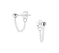 Monkimau Pendientes de cadena, pendientes de botón, joyas para las orejas, de plata de ley 925, para mujeres y niñas, hechos a mano, hipoalergénicos y una pequeña idea para regalo