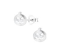 Monkimau Pendientes de calabaza, pendientes de botón, adornos para las orejas, de plata de ley 925, para mujeres y niñas, hechos a mano, hipoalergénicos y una pequeña idea para regalo