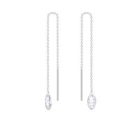 Monkimau Pendientes de circonita marquesa, pendientes de botón, joyas para las orejas, de plata de ley 925, tamaño del motivo aprox 3 x 6 mm, para mujeres y niñas, hechos a mano