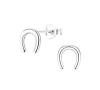 Monkimau Pendientes de herradura, pendientes de botón, joyas para las orejas, de plata de ley 925, para mujeres y niñas, hechos a mano, hipoalergénicos y una pequeña idea para regalo