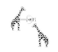 Monkimau Pendientes de jirafa, pendientes de botón, adornos para las orejas, de plata de ley 925, para mujeres y niñas, hechos a mano, hipoalergénicos y una pequeña idea para regalo