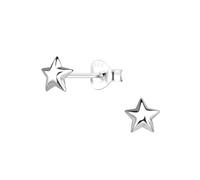 Monkimau Pendientes estrella, pendientes de botón, joyas para las orejas, de plata de ley 925, para mujeres y niñas, hechos a mano, hipoalergénicos y una pequeña idea para regalo