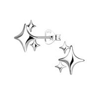 Monkimau Pendientes estrella, pendientes de botón, joyas para las orejas, de plata de ley 925, para mujeres y niñas, hechos a mano, hipoalergénicos y una pequeña idea para regalo