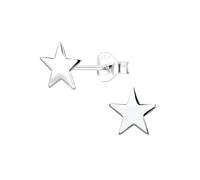 Monkimau Pendientes estrella, pendientes de botón, joyas para las orejas, de plata de ley 925, para mujeres y niñas, hechos a mano, hipoalergénicos y una pequeña idea para regalo