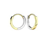 Monkimau Pendientes Huggie, pendientes de botón, joyas para las orejas, de latón, chapados en plata, para mujeres y niñas, hechos a mano, hipoalergénicos y una pequeña idea para regalo