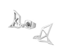 Monkimau Pendientes para niños con pájaro origami, acero quirúrgico, acero inoxidable, pendientes hipoalergénicos para niños, joyas para niñas, idea para regalo