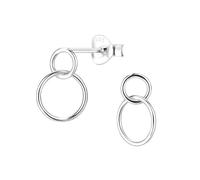 Monkimau pendientes redondos, pendientes de botón, joyas para las orejas, de plata de ley 925, para mujeres y niñas, hechos a mano, hipoalergénicos y una pequeña idea para regalo