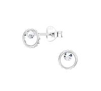 Monkimau pendientes redondos, pendientes de botón, joyas para las orejas, de plata de ley 925, para mujeres y niñas, hechos a mano, hipoalergénicos y una pequeña idea para regalo