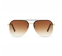 monmandi Gafas de medio marco, estilo en forma de sapo, marco grande, protección solar, hacen que la cara se vea más pequeña, a la moda, doble aro, adecuadas tanto para hombres como para mujeres