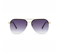 monmandi Gafas de medio marco, estilo en forma de sapo, marco grande, protección solar, hacen que la cara se vea más pequeña, a la moda, doble aro, adecuadas tanto para hombres como para mujeres